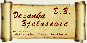 Desanka Bjelošević vizit kartica
